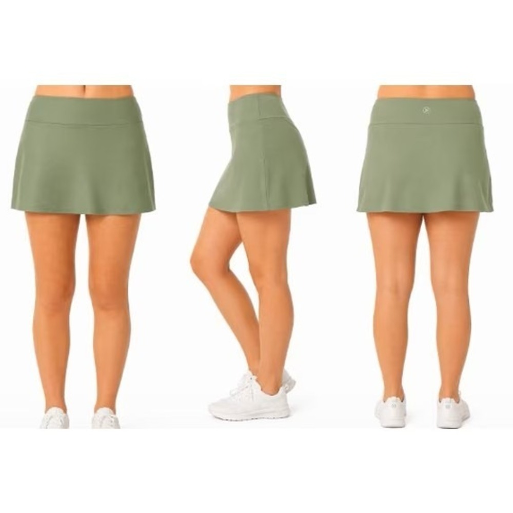 HURLEY UPF 50+ Performance Swim Skort Skirt Sz XS Olive Green Pull On Shorts NWT
